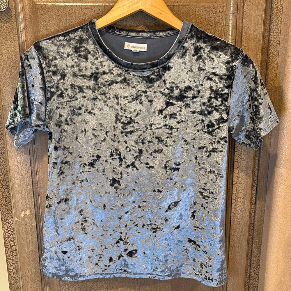 Tucker+Tate Nordstrom Crushed Velvet Short Sleeve Top Girl Size XL 14/16